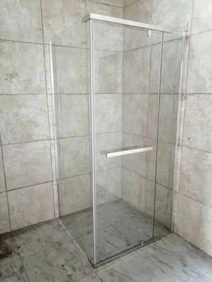 ห้องอาบน้ำกระจกใสพร้อมบานพับอลูมิเนียมอัลลอยด์